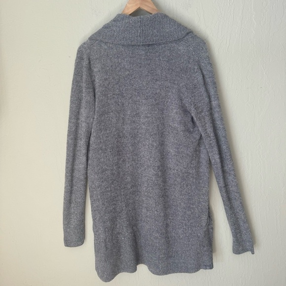 BAREFOOT DREAMS Cozychic Lite Knit Circle Cardigan Gray Open Front Size Medium - Picture 9 of 14